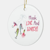 Hook Line Sinker Keramisch Ornament (Links)