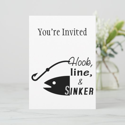 Hook Line Sinker Vist Kaart (Staand voorkant)