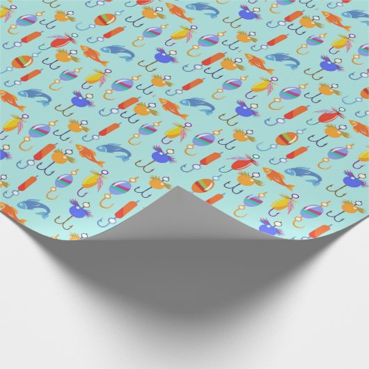 Hook Lure Fish Vist Patroon Cadeaupapier (Hoek)