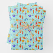 Hook Lure Fish Vist Patroon Inpakpapier Vel (In situ)