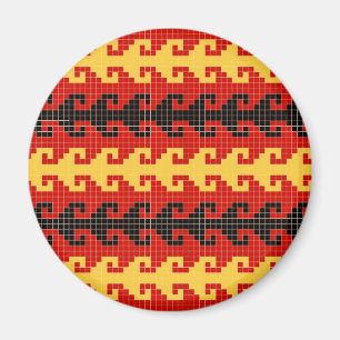 "Hook"-magneet - rood/geel/zwart Magneet