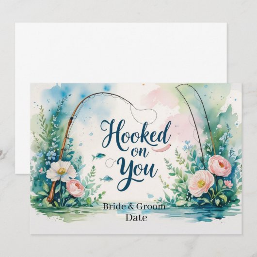 Hook op je voor het vissen Wedding, behalve de dat Kaart (Voorkant / Achterkant)
