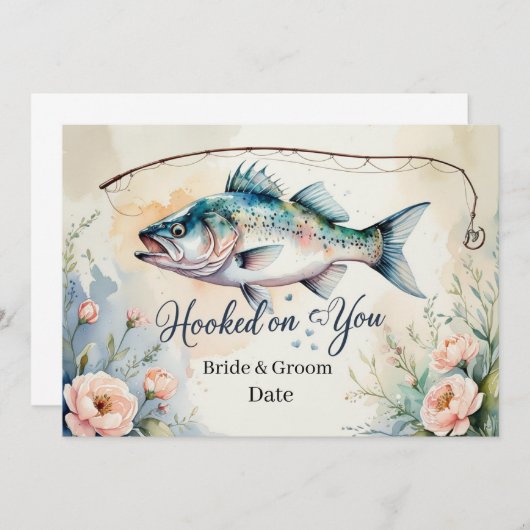 Hook op je voor het vissen Wedding, behalve de dat Kaart (Voorkant / Achterkant)