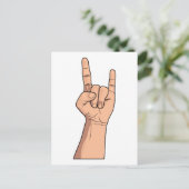 Hook ze Hand Sign Gesture Briefkaart (Staand voorkant)