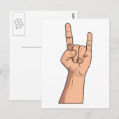 Hook ze Hand Sign Gesture Briefkaart (Voorkant / Achterkant)