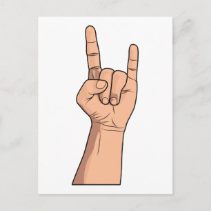 Hook ze Hand Sign Gesture Briefkaart
