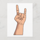 Hook ze Hand Sign Gesture Briefkaart (Voorkant)