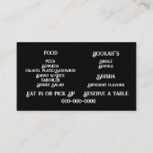 Hookah Bar Standaard, 3,5 inch x 2,0 inch Visiteka Visitekaartje (Achterkant)