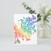 HOOKAH HARE BRIEFKAART (Staand voorkant)