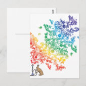 HOOKAH HARE BRIEFKAART (Voorkant / Achterkant)