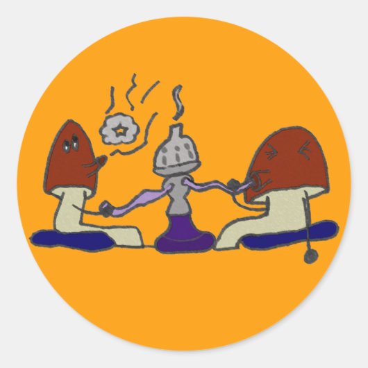 Hookah Mushrooms Sticker (Voorkant)