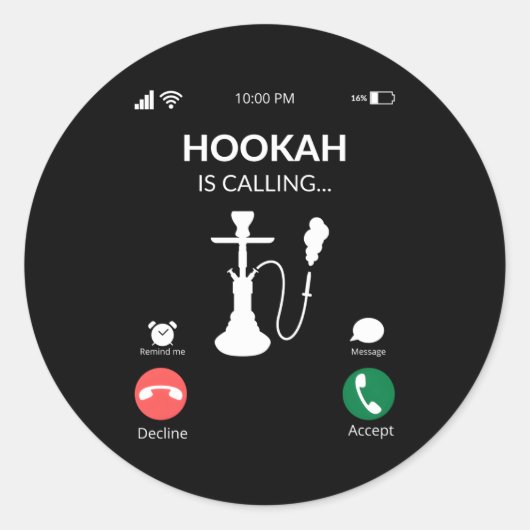 Hookah noemt Shihsa Hookah Ronde Sticker (Voorkant)