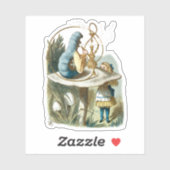 Hookah Roken Rups op Paddestoel Sticker (Vel)