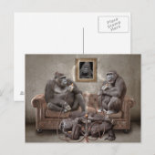 Hookah Smoking Apes Post Kaart (Voorkant / Achterkant)