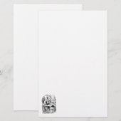 Hookah Smoking Caterpijler Alice in Wonderland Briefpapier (Voorkant / Achterkant)