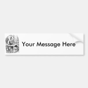 Hookah Smoking Caterpijler Alice in Wonderland Bumpersticker