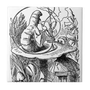 Hookah Smoking Caterpijler Alice in Wonderland Tegeltje