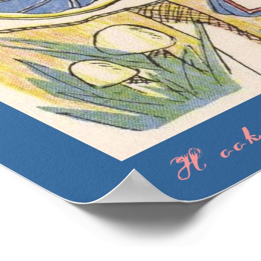 Hookah Smoking Caterpijler Poster (Hoek)