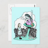 Hookah Smoking Caterstrand Briefkaart (Voorkant / Achterkant)