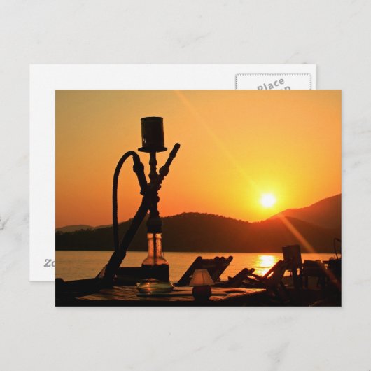 Hookah Sunset Briefkaart (Voorkant / Achterkant)