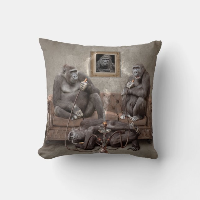 Hookah Tokin Ape Pillow Kussen (Voorkant)