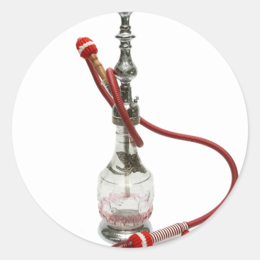 Hookah-waterleiding Ronde Sticker (Voorkant)