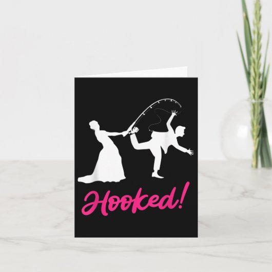 Hooked - Games voor bruid en bruidegom bruiloft Kaart (Voorkant)