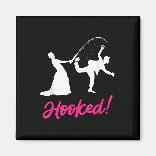 Hooked - Games voor bruid en bruidegom bruiloft Magneet (Voorkant)