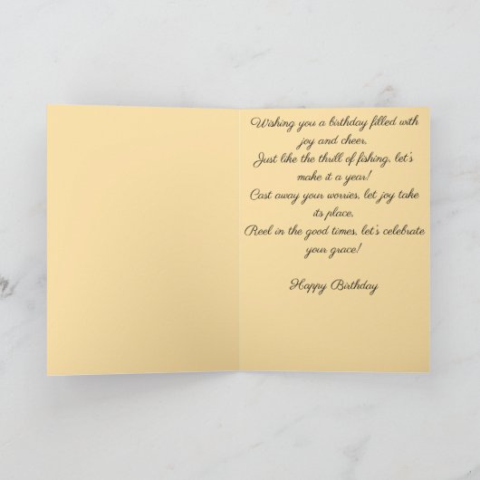 Hooked on Birthday Fun Kaart (Binnen)