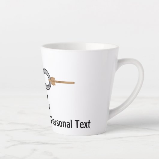 "Hooked On Life" hook illustration, personalize Latte Mok (Rechts)