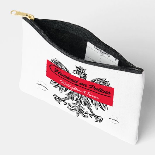 Hooked on Polkas Cosmetic Bag Etui (Open)