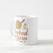 Hooked on Yarn Cute Crochet Lover Design for Craft Koffiemok (Voorkant links)