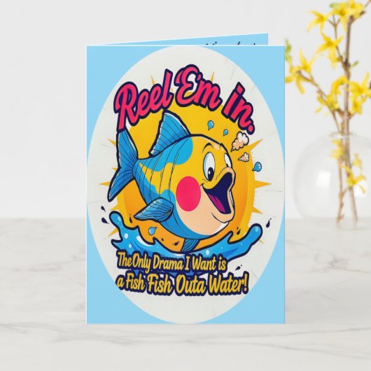 Hooked on You Birthday  Kaart (Gele Bloem)