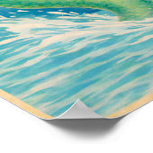 Hooked Up Retro Pin-Up Mermaid | Fishing Boat Art Poster (Hoek)