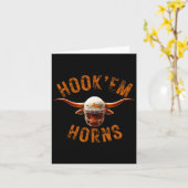 Hook'em Horns American Football + Stierhoofd Met H Kaart (Gele Bloem)