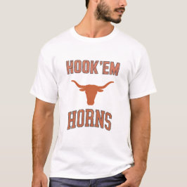 Hook'em horns - Texas Bull Head with Longhorns T-shirt