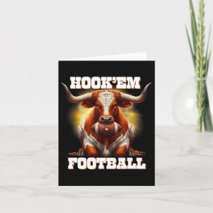 Hook'em State Of Texas Football Met Haar En Hoorn Kaart