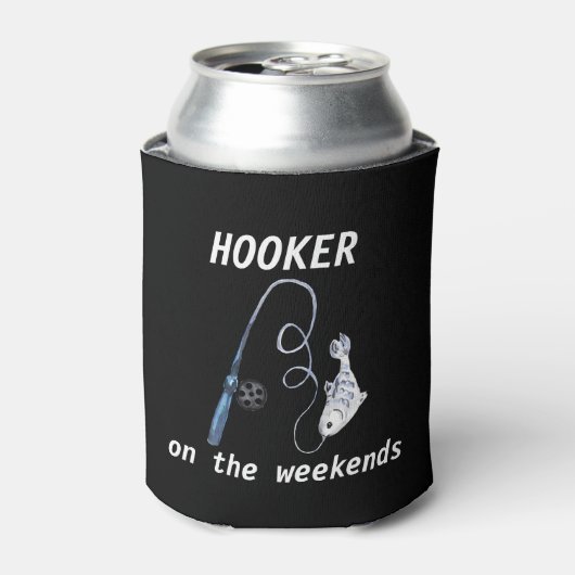 Hooker op weekends Funny Vist Blikjeskoeler (Blikje Voorkant)