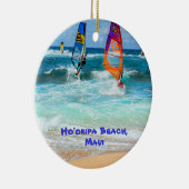 Ho'okipa Beach en Maui Surfboards Keramisch Ornament (Rechts)