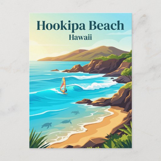 Hookipa Beach Hawaï Briefkaart (Voorkant)