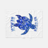 Ho'okipa Beach Hawaii Vacation Tribal Turtle Fleece Deken (Voorkant (Horizontaal))