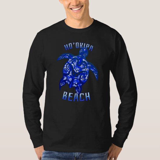 Ho'okipa Beach Hawaii Vacation Tribal Turtle T-shirt (Voorkant)