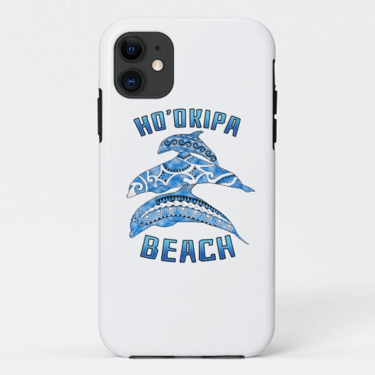 Ho'okipa Hawaii Vacation Tribal Dolphins Case-Mate iPhone Case (Achterkant)