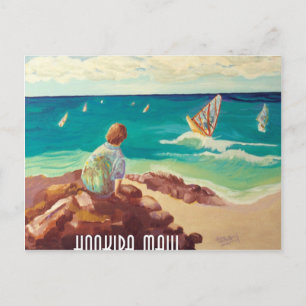 hookipa windsurfing briefkaart