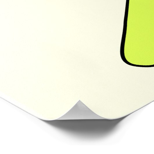 Hooks (gele achtergrond) poster (Hoek)