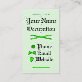 Hooks (Lime Green) Visitekaartje (Achterkant)