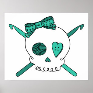Hooks (Turquoise) Poster