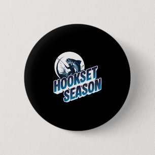 Hookset-seizoen - baars vissen lifestyle design ronde button 5,7 cm