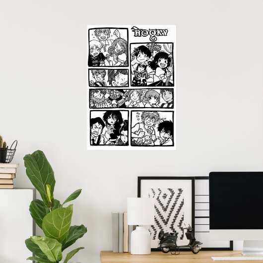 Hooky Comic Page Poster (Thuiskantoor)