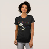 Hoola Hooping Panda, donker shirt (Voorkant volledig)